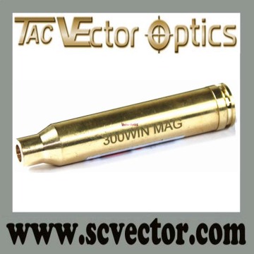 Vector Optics Full Brass Cartridge .300 Win. Mag. Cartridge Red Laser Bore Sight / Sighter/ Boresighter Gold
