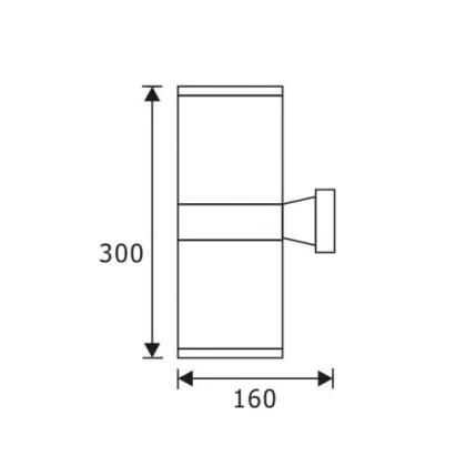 LEDER Brilliant Aluminum 40W Outdoor Wall Light