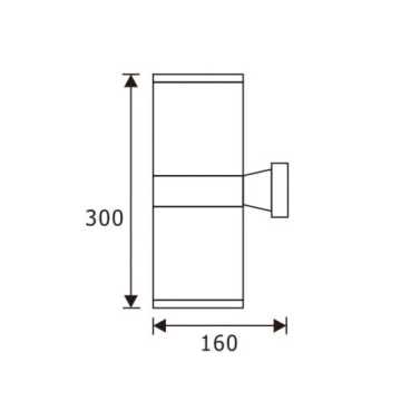 LEDER Brilliant Aluminum 40W Outdoor Wall Light