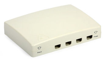 Ftth / Fttx Plastic 4 Cores Fiber Optic Distribution / Terminal Box