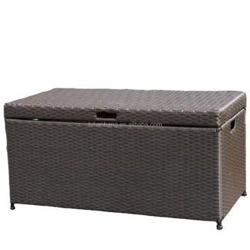 Resin Wicker Patio Garden Poly Rattan Storage Box with Lids