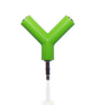 Colorful 2017 3.5mm Stereo Splitter Adapter 2x Dual/Twin Female Headphones Y Split AUX Audio
