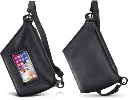 OEM Custom Logo Running Hiking Cycling Fanny Pack - Black Waterproof Waist Bag