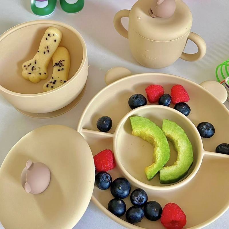 Bear-Ear Toddler Tableware Set with Practical Design