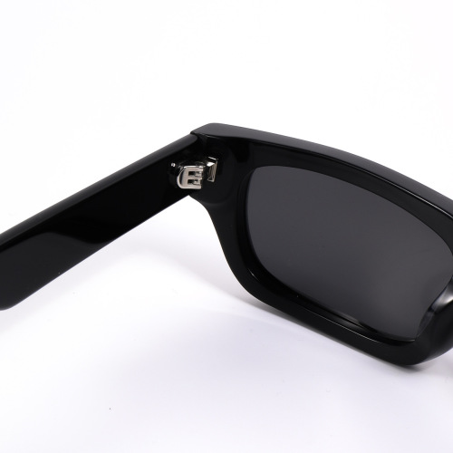 Wholesale Y2K Vintage Chunky Rectangular Acetate Sunglasses TAC Lens