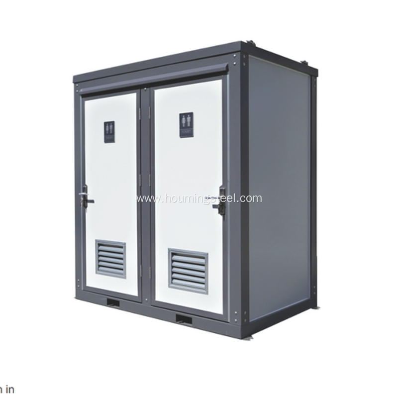 Outdoor prefab double toilet