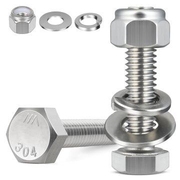 Hex head bolts, lock nuts