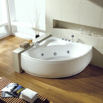 Luxury Corner Two Persons Whirlpool Massage Bathtub