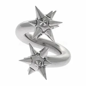 Surgical Steel Body Spiral Barbell Spike Mace