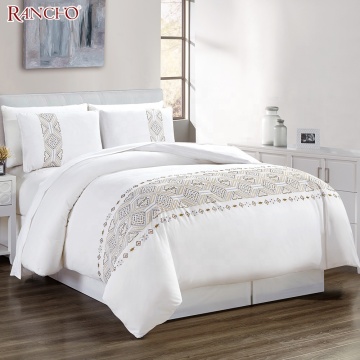 Penjualan panas 8 pcs bordir selimut tempat tidur penutup selimut
