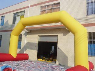 Yellow PVC / Nylon commercial Inflatable Arch rental With U