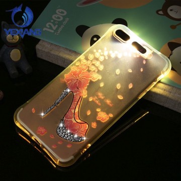 high quality bling diamond crystal tpu back cover for huawei honor 5x light up case