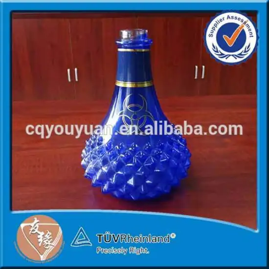 alcohol beverage custom print 700 ml high flint glass embossed spirit bottle suppliers