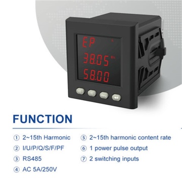 LED Rs485 Kommunikation THD Multifunktionell kraftmätare