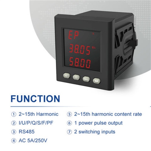 LED RS485 Communication THD Multifonctional Powermètre