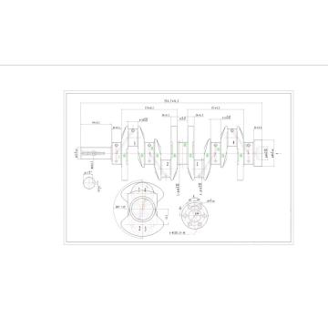 Cigüeñal para el motor Hyundai D48H 23111-42020