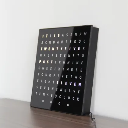 Sharper Image Light Up Electronic Wall Clock - Free Sample LED Display Clock