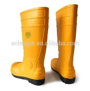 yellow pvc gumboot for worker