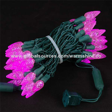LED Light String Strand for Indoor and Outdoor Usage C6 Light Set with Bright Brilliant Colors