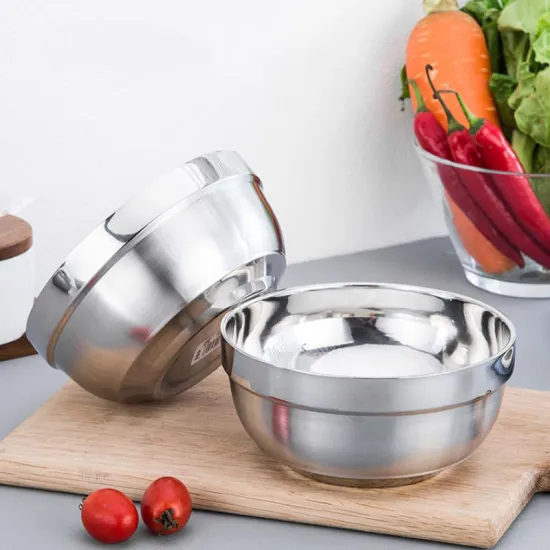 304 Stainless Steel Double Thickened Canteen Bowl