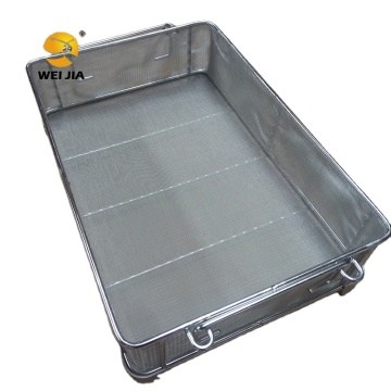 Keranjang mesh kawat tenunan stainless steel berkualitas tinggi dengan tutup yang dapat dikunci