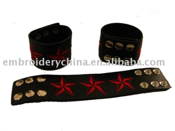 Leather wrist band - biker's like