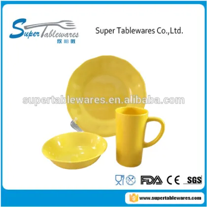 Red solid 100% melamine soup bowl salad cereal