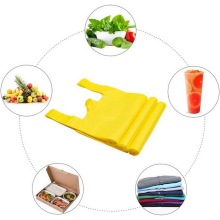 Yellow Plain Plastic Grocery Bags