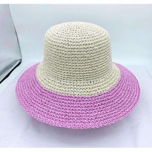 Sombrero de paja de papel de crochet de fashionidad de las damas