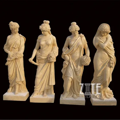 Modern Decoration life size cream marble lady