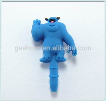 cute earphone 3d soft pvc dust cap