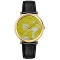 Natural Gem Stone Dials Woman Quartz Leather Watch