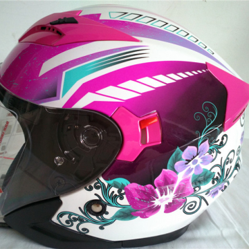 2017 New Product YM-627 DOT Approved Hot Sell Open Face Dual Lens Motorcycle Helmets