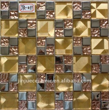Stainless Steel Mixed Glass Mosaic (JK-001)