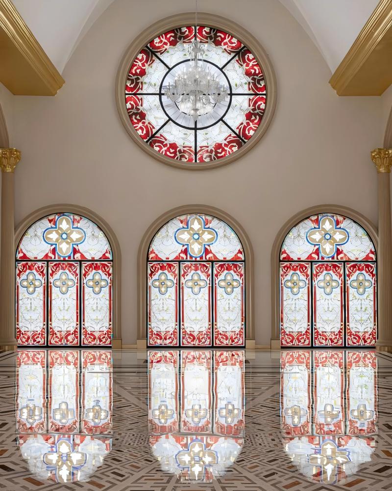 Curtain wall decorative printed glass