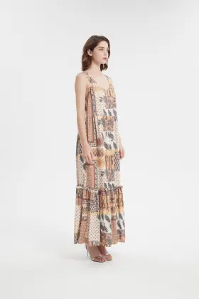 Europe maxi dresses high stretchy