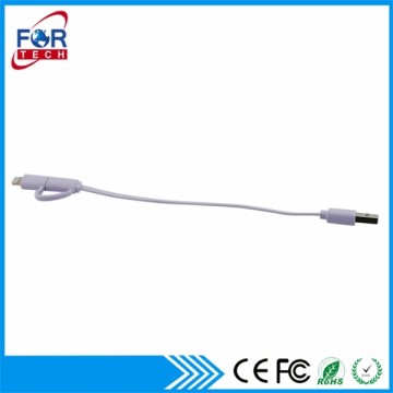 Cheapest Price High Quality Braided 2in1 Usb Charger Micro Cable for Promotion