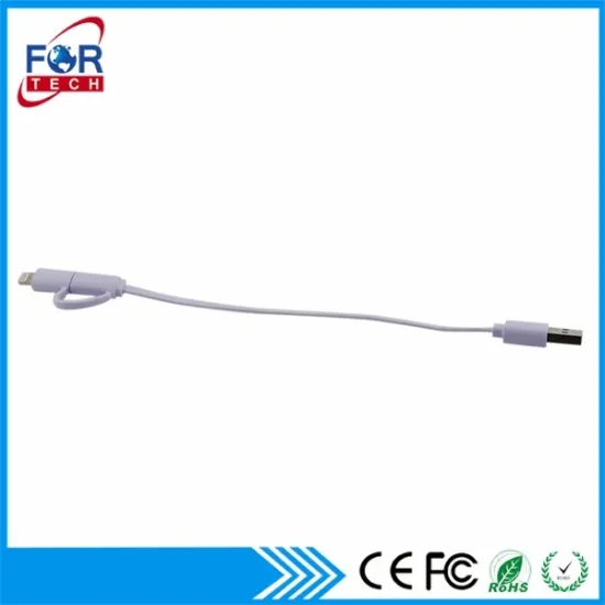 Cheapest Price High Quality Braided 2in1 Usb Charger Micro Cable for Promotion