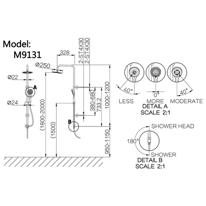 Premium 35mm Single Lever Bath Shower Faucet