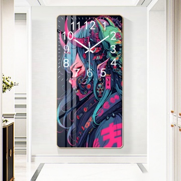 Cartoon Anime Design Wall Clock Art Painting for Children's Room Decoration