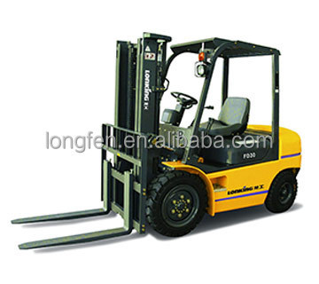 Forklift diesel 3 ton kualitas terbaik dengan suku cadang dan ban padat