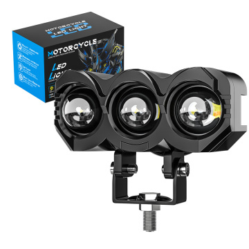 Dubbele kleur LED -lens Hulpmistlamp voor motorfiets Spotlight Werklicht