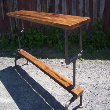DIY black iron pipe desk