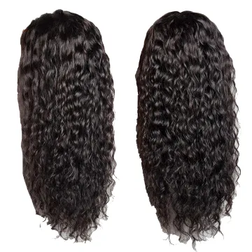 30 Inch Brazilian Virgin Hair 100 Percent Water Wave HD Lace Frontal Wig Peruvian Waterwave Wig Deep Curly Wave Human Hair Wig