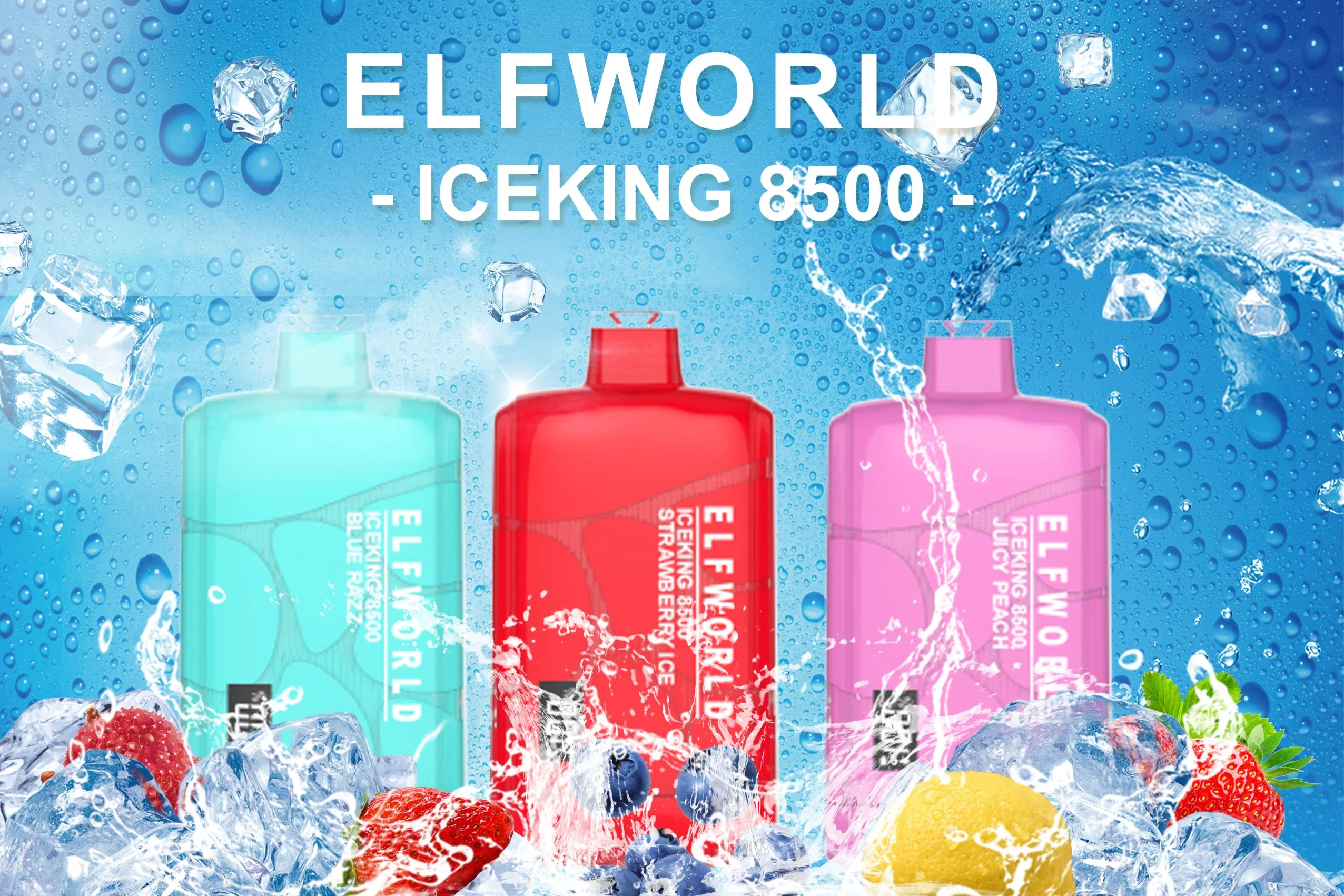 Elfworld Ice King Bar Disposable Vape Pen Pod Kit Elf World Bar Original Elf World Disposable Vapes Caky 7000 Pi9000 Crystal Ice King 8500 Puffs With Mesh Coil Jpg