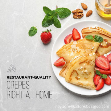 3-in-1 Detachable Electric Crepe and Pancake Maker - Stainless Steel Rotating Household Snack Maker