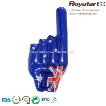Austrialian flat inflatable hand toy