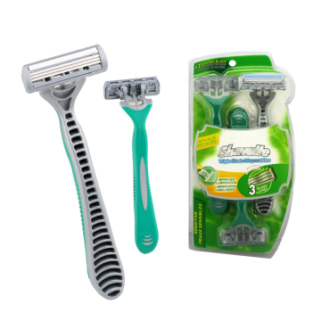 Triple Blade Razor Head - 3 Pcs Blister Card Packaging, Disposable Shaving Machine, Super Stainless Steel, 50000 PCS