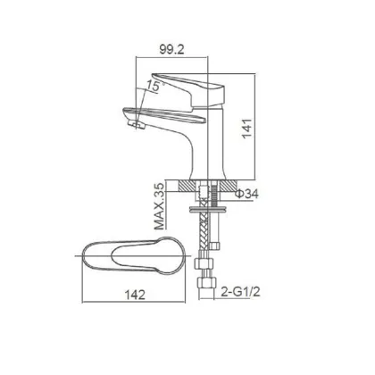 Dynamic Single Lever Basin Mixer