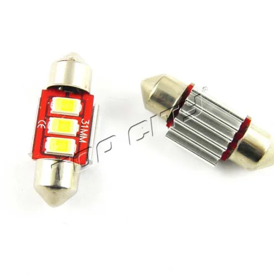 White 31MM 3SMD led festoon bulbs for interior light,3021 3022 3175 light bulb No-polarity 12V